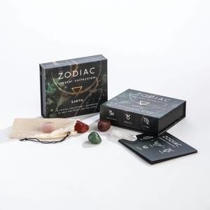 NEW GEOCENTRAL zodiac crystal collection set in earth